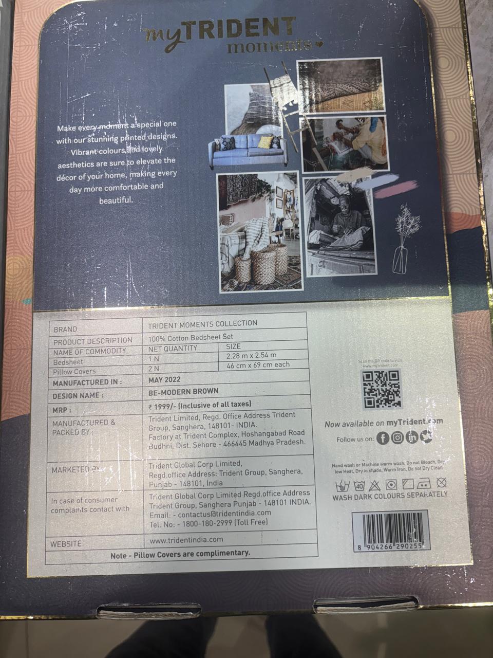 My Trident Moment Cotton Bedsheet