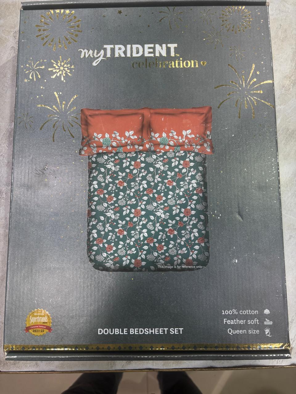 My Trident Celebration Cotton Bedsheet